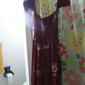 Floral off shoulder dress